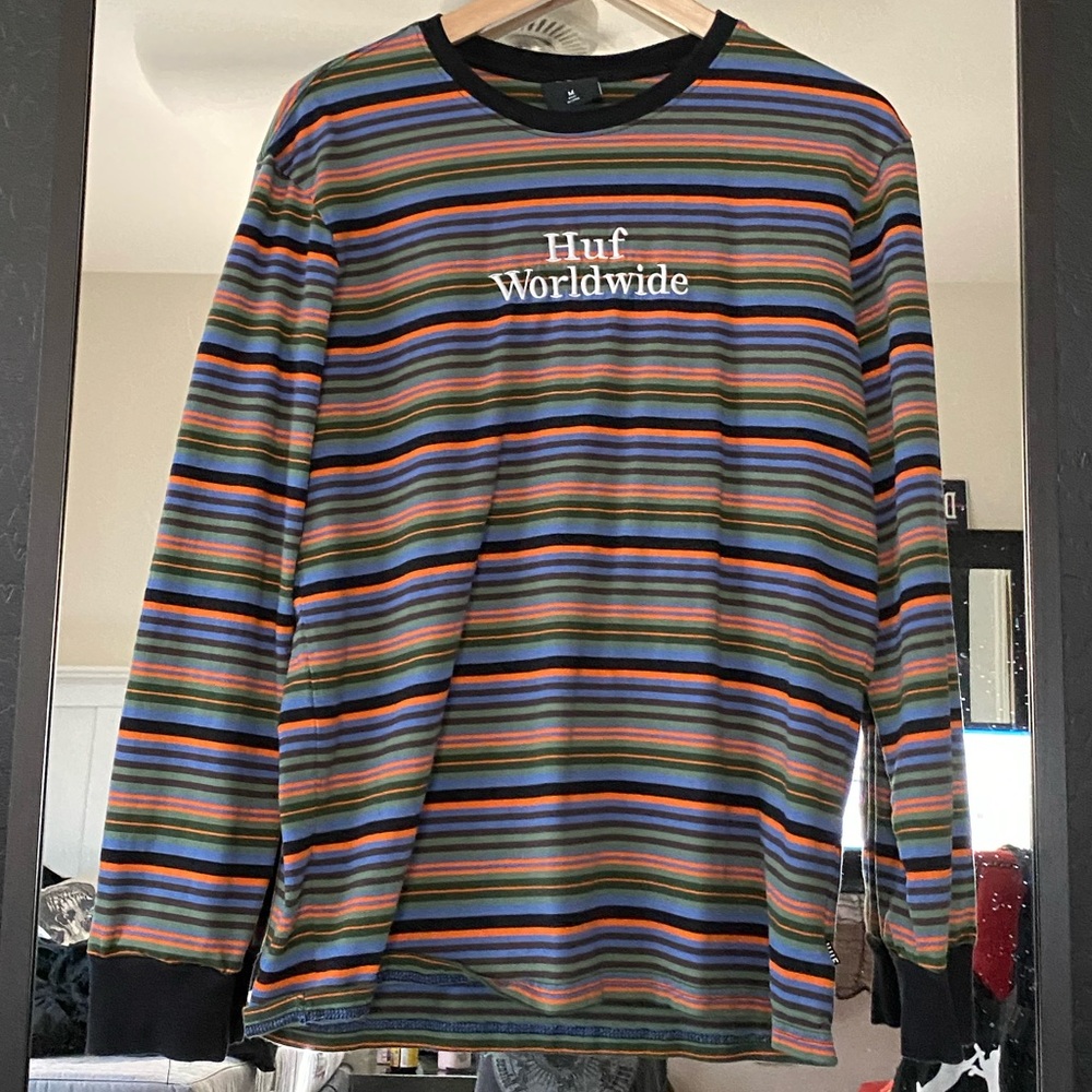 Huf Long sleeve multi colored striped tee